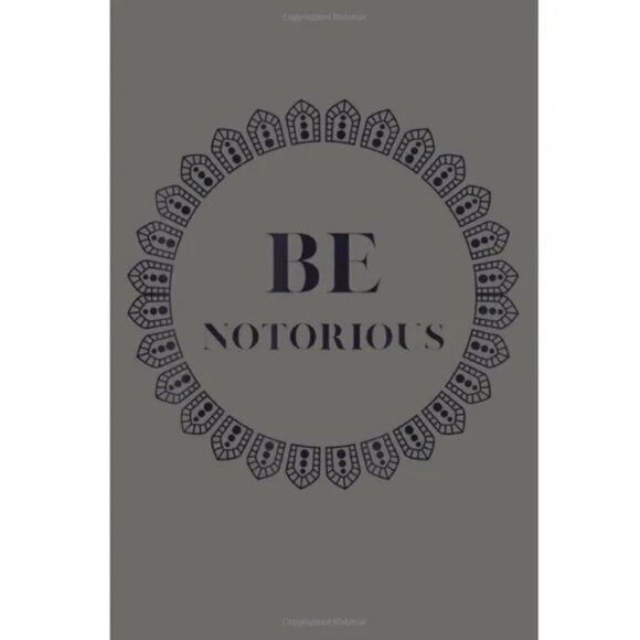 💖3/$15💖 Be Notorious Notebook Daily Planner/Organizer Journal To Do List 6x9 - Picture 1 of 3